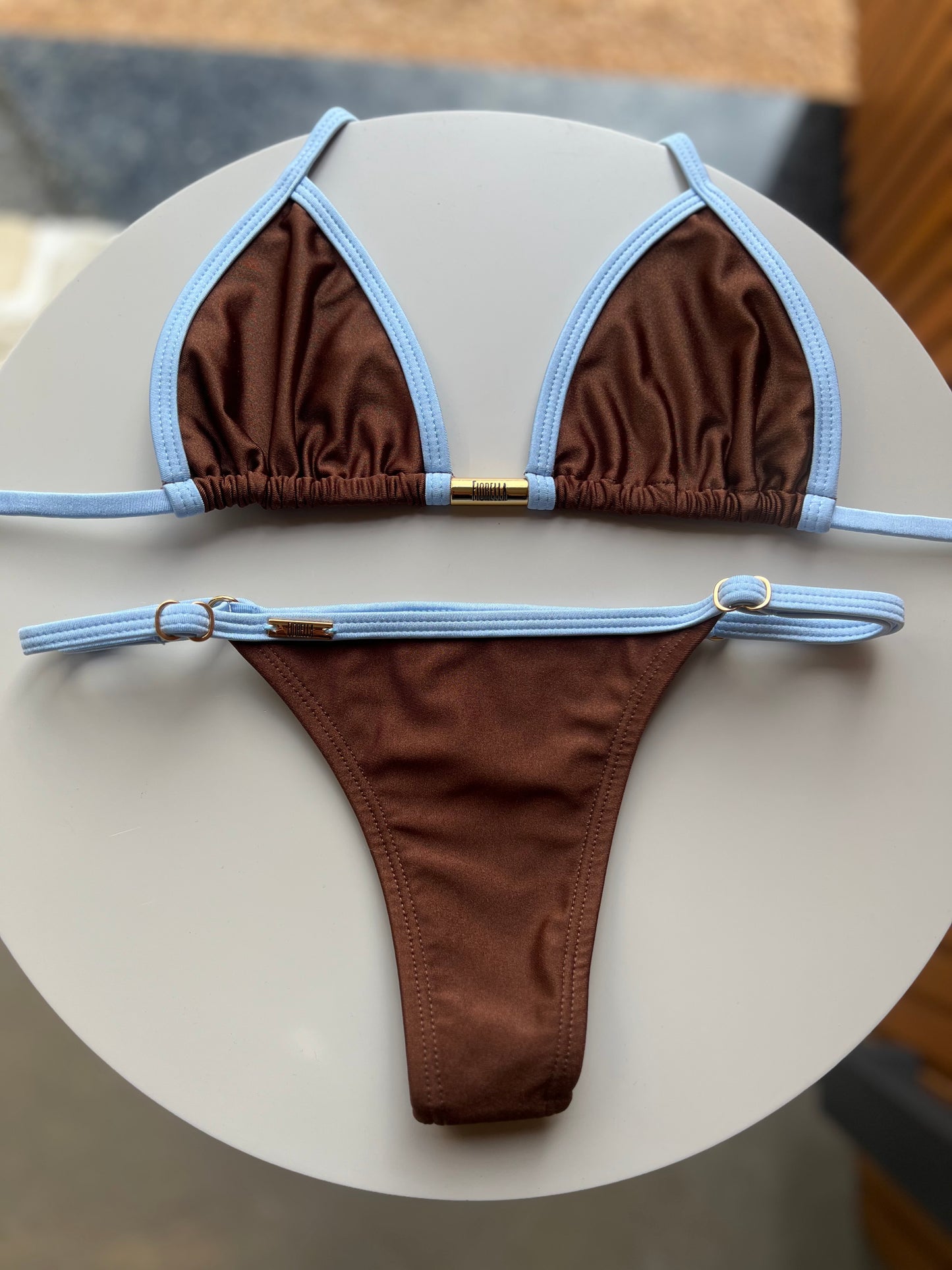 BIQUÍNI ANITTA MARROM/ AZUL CANDY