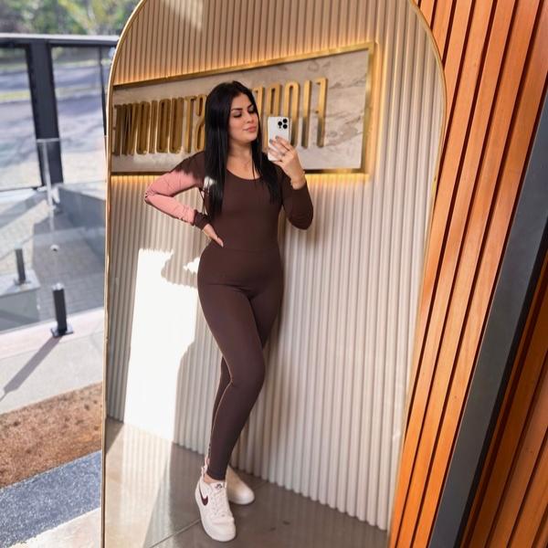 MACACÃO RENATA POLIAMIDA MARROM