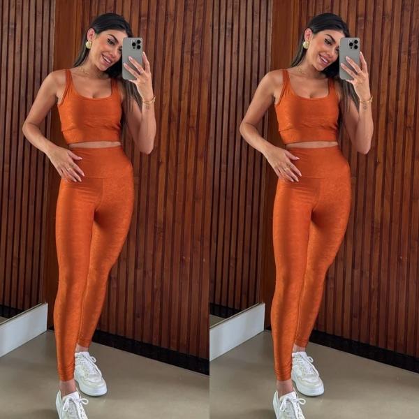 LEGGING FIORELLA MICROCANELADO GOLD