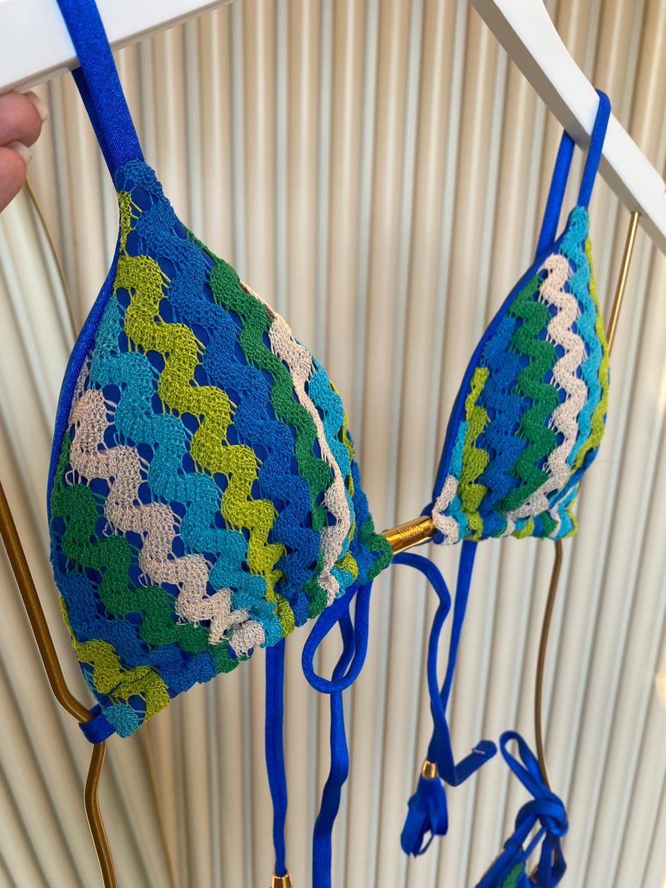 BIQUÍNI ELLOAH SIGNATURE AZUL BIC / VERDE