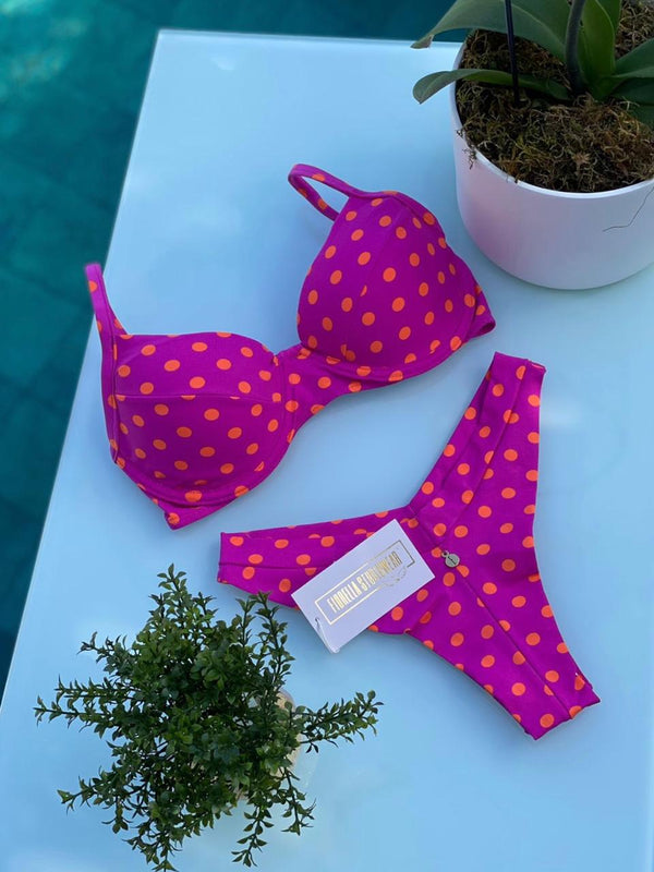 BIQUÍNI MARRY POÁ ROSA / LARANJA