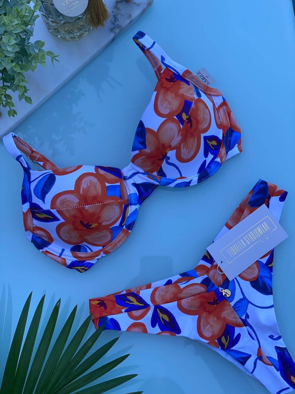 BIQUÍNI MARRY FLORAL BRANCO