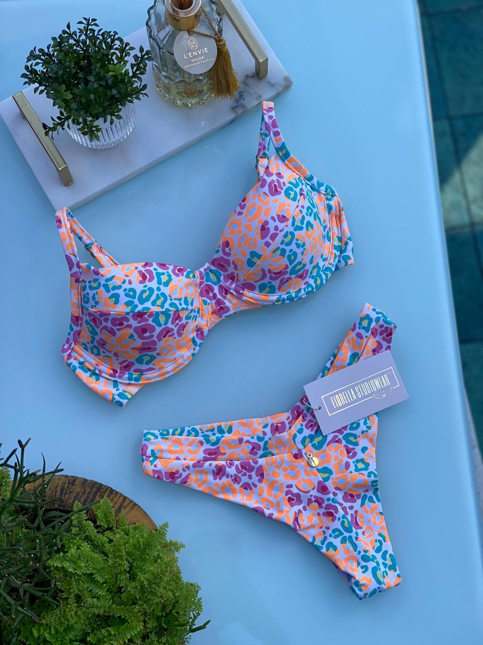 BIQUÍNI MARRY ANIMAL PRINT CANDY COLORS