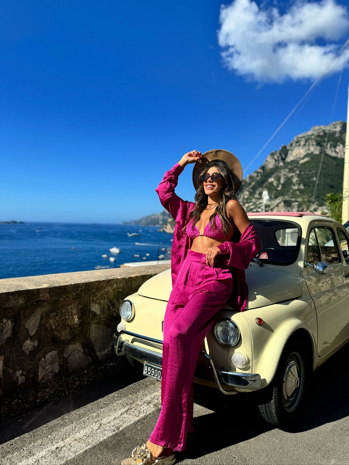 CALÇA SEDA ITALY FUCSIA