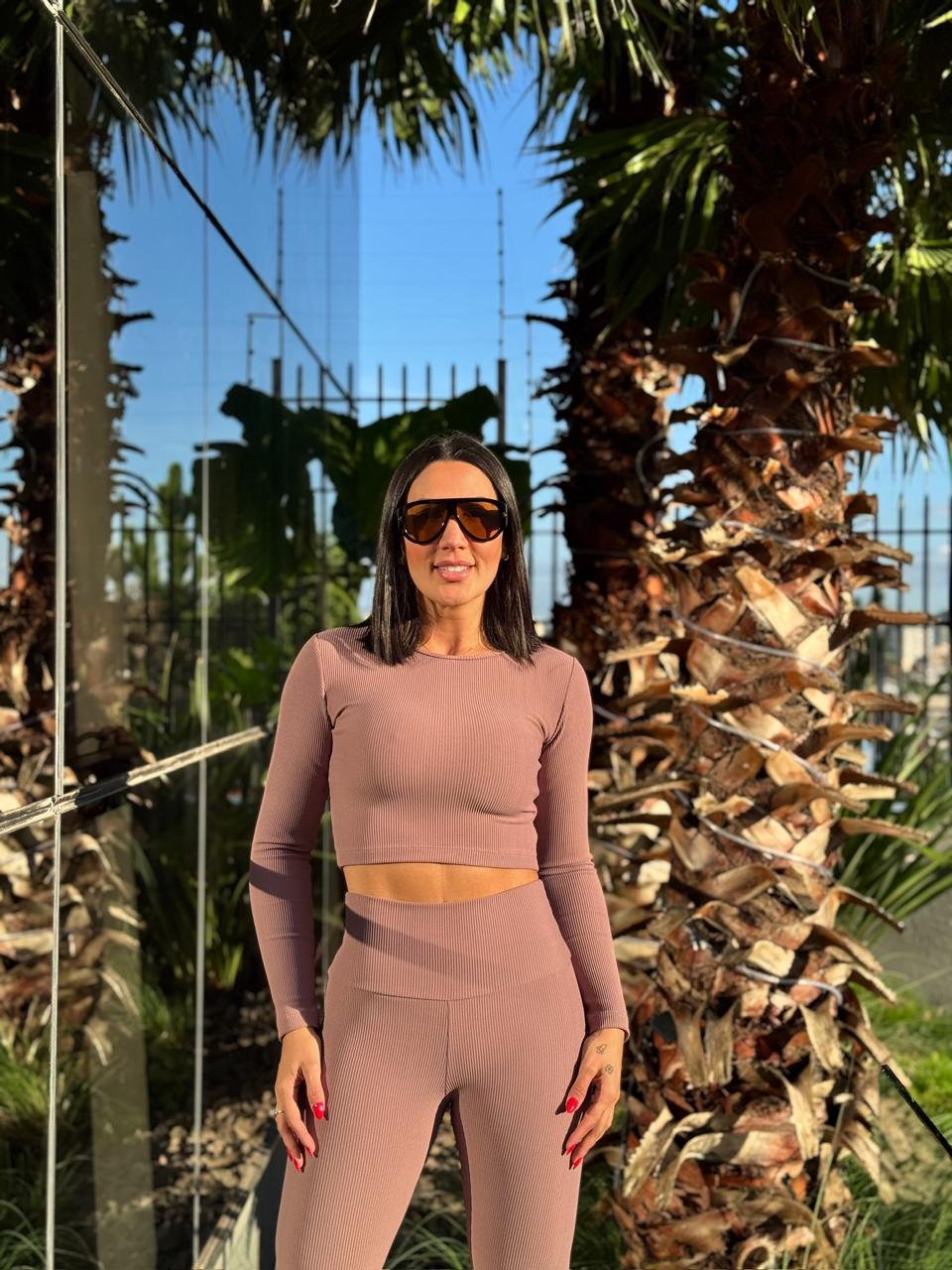 CROPPED FIORELLA CANELADO CACAU