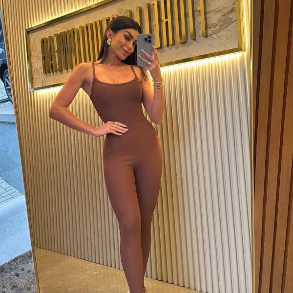 MACACÃO SERENA CANELADO MARROM