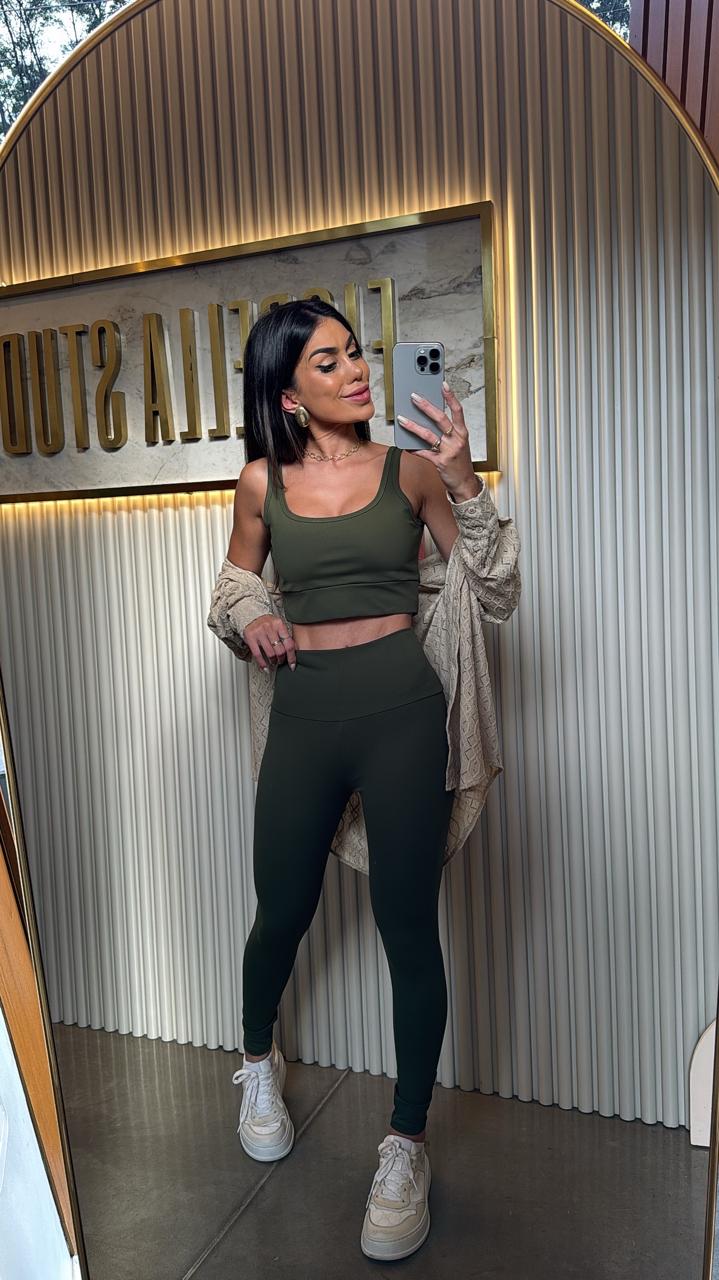 LEGGING FIORELLA POLIAMIDA VERDE MUSGO