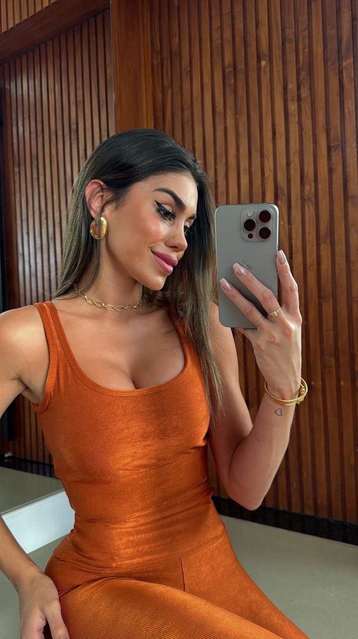 TOP FIORELLA MICROCANELADO GOLD