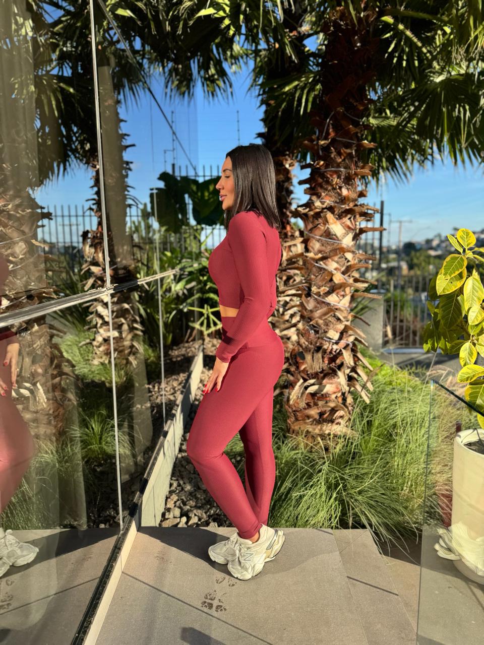 CROPPED FIORELLA CANELADO BORDO