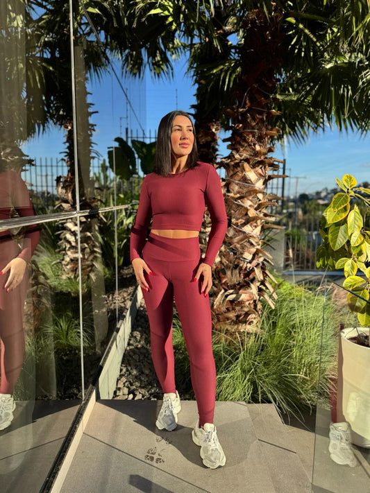 LEGGING FIORELLA CANELADO BORDÔ