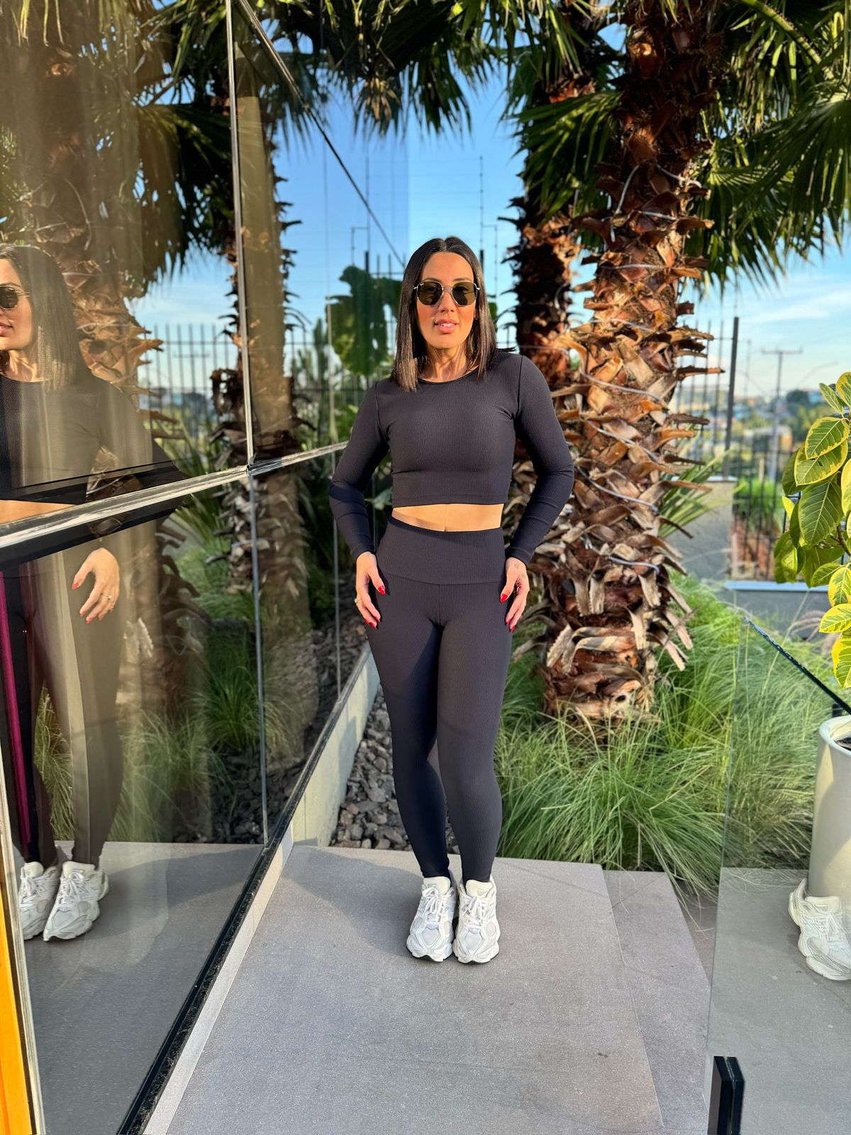 LEGGING FIORELLA CANELADO PRETO