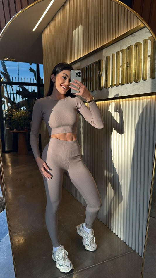 LEGGING FIORELLA CANELADO MOCCA