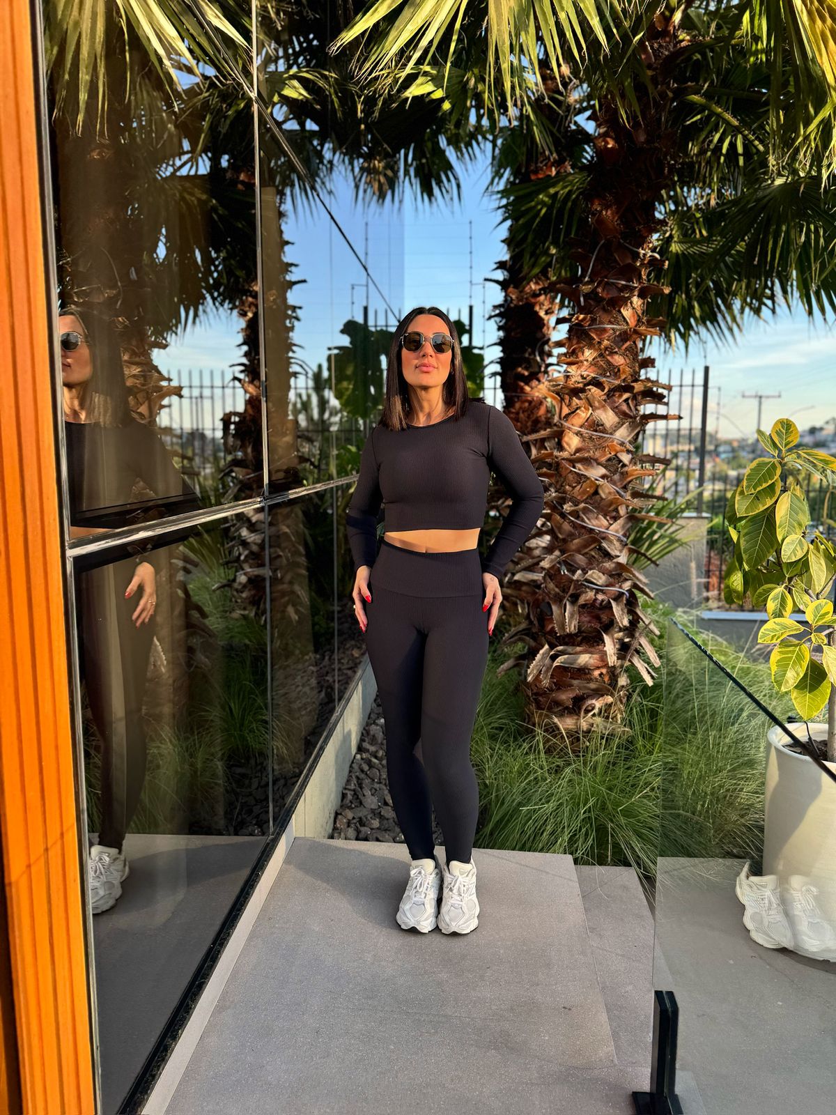 LEGGING FIORELLA CANELADO PRETO