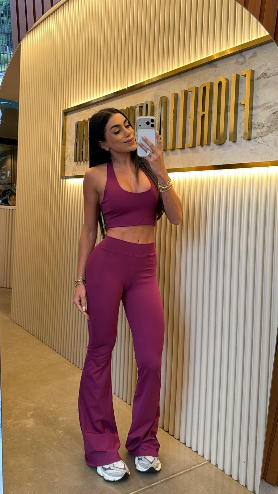 LEGGING MALU FLARE BORDÔ