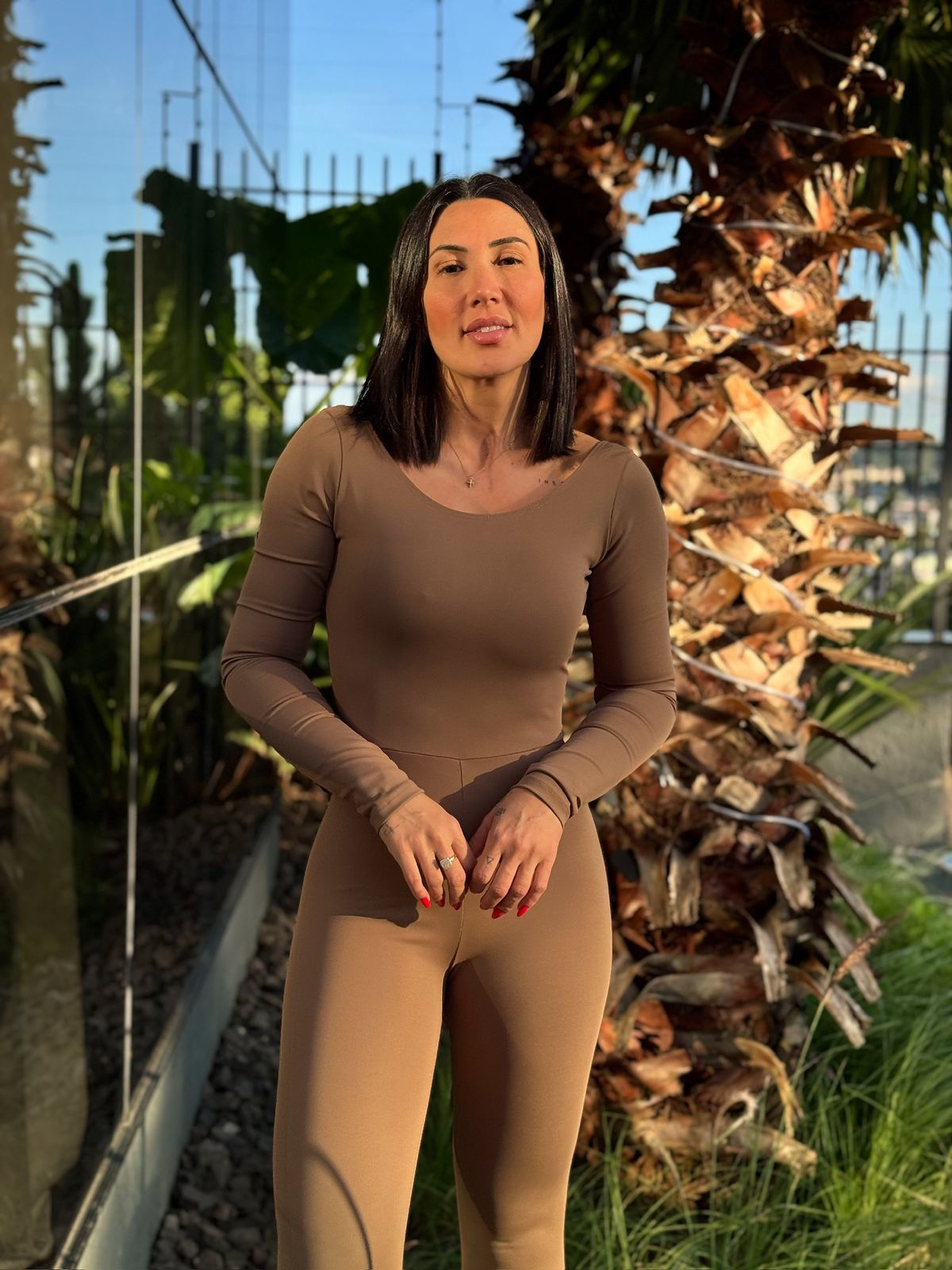 MACACÃO RENATA POLIAMIDA MOCCA