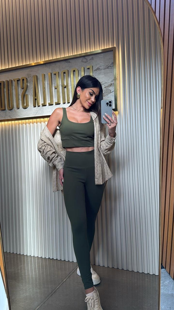 LEGGING FIORELLA POLIAMIDA VERDE MUSGO