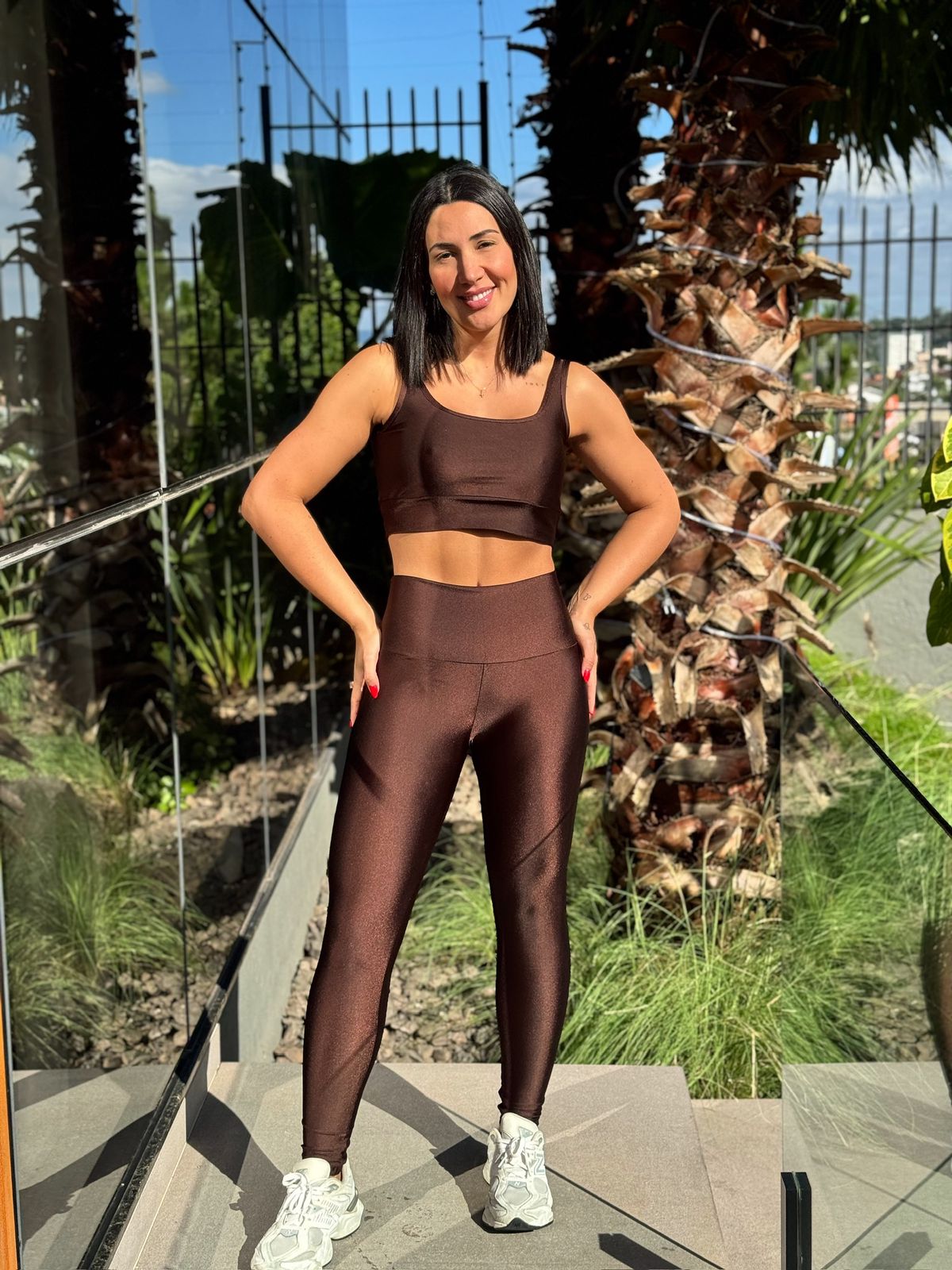 TOP FIORELLA POLIAMIDA MARROM