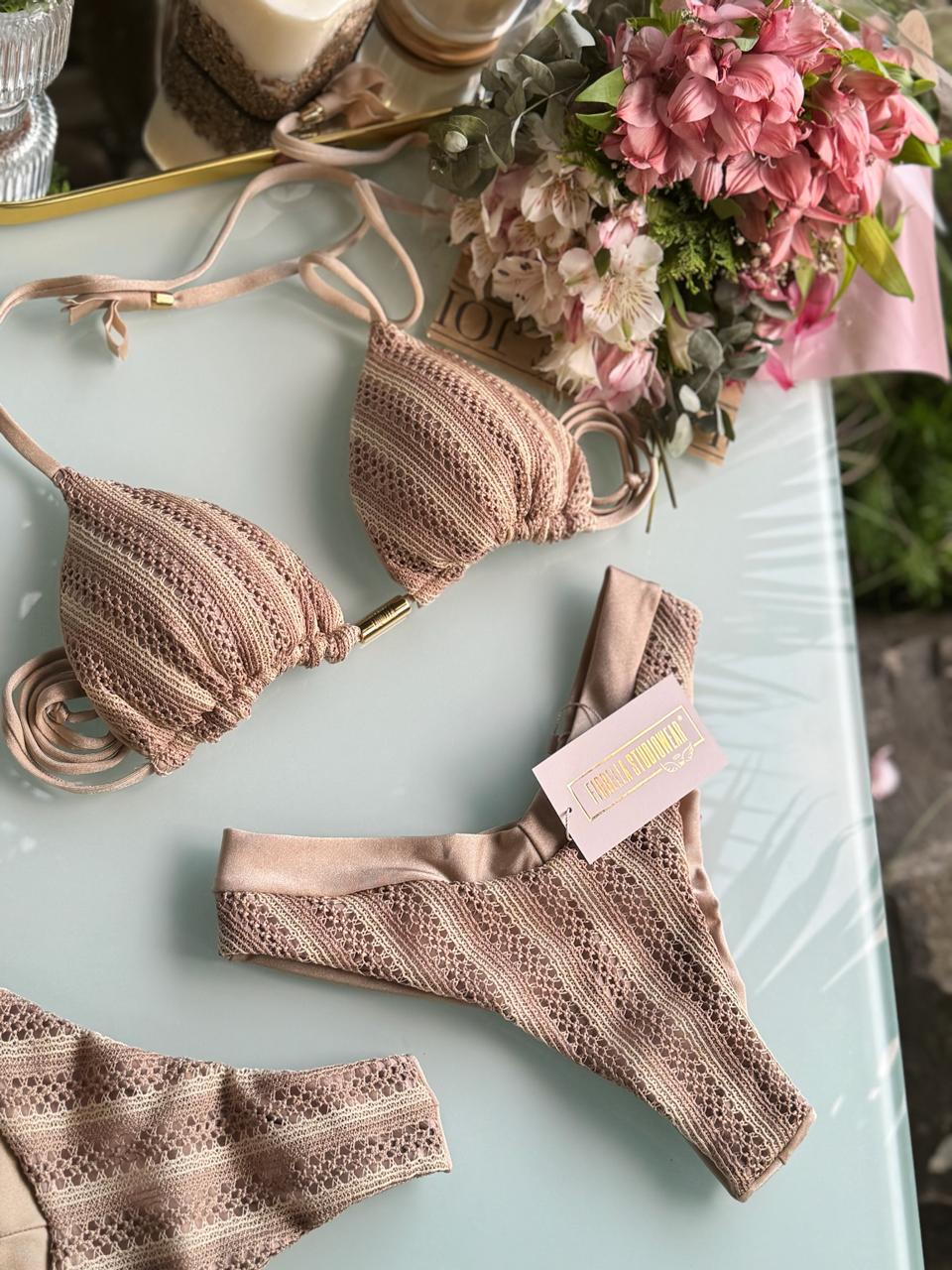 BIQUÍNI GENOVA TRICOT BALI NUDE VANILA