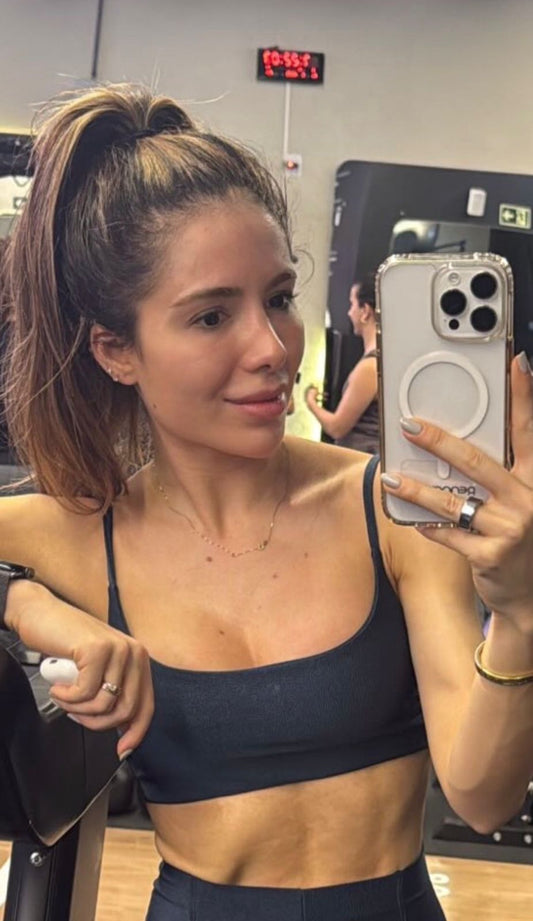 TOP VIRGINIA MICROCANELADO AZUL PETROLEO