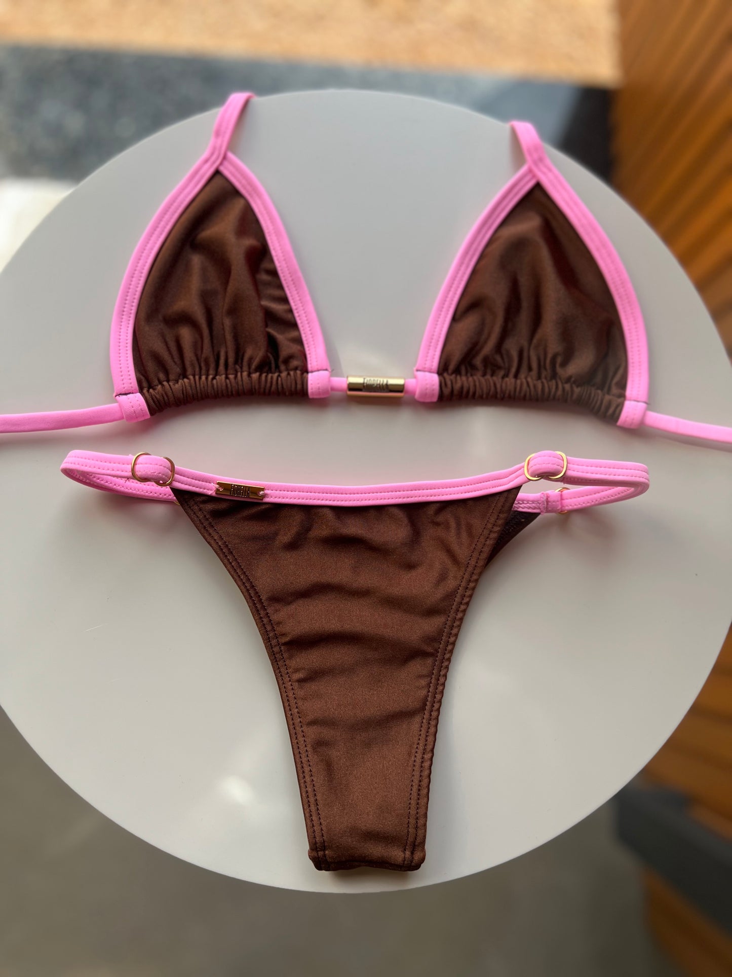 BIQUÍNI ANITTA MARROM/ ROSA CANDY