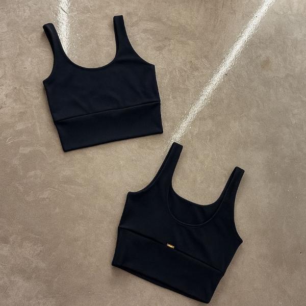 TOP MARIA FLOR POLIAMIDA PRETO