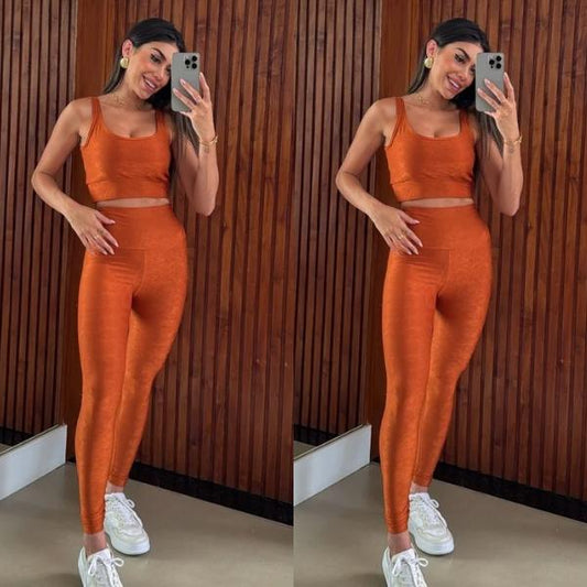 LEGGING FIORELLA MICROCANELADO GOLD