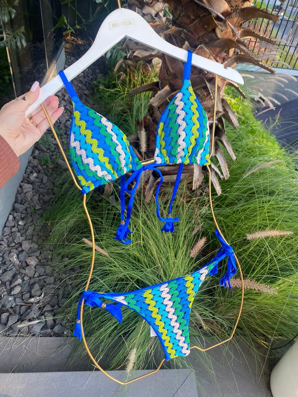 BIQUÍNI ELLOAH SIGNATURE AZUL BIC / VERDE