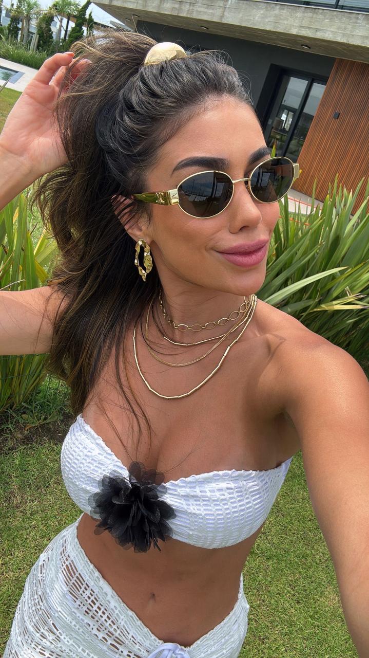 BIQUÍNI ARIENZO CROCHE BRANCO