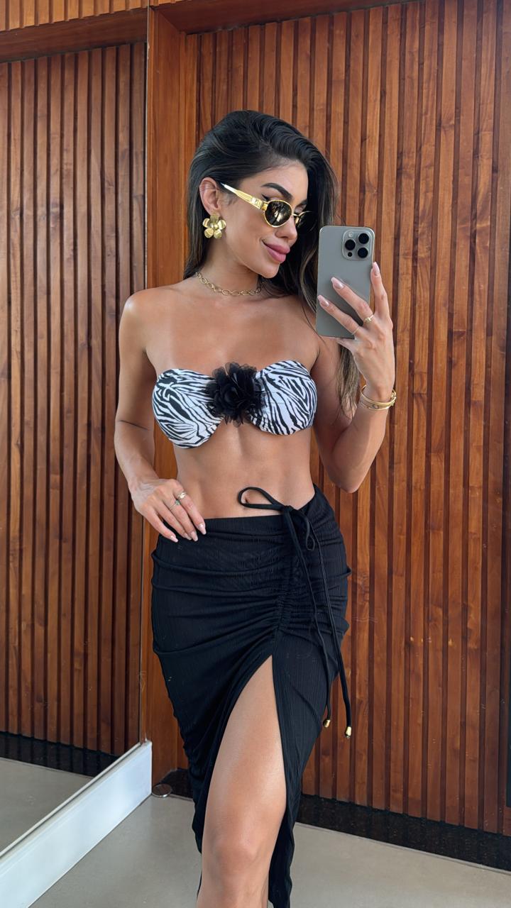 BIQUÍNI ARIENZO ZEBRA / PRETO