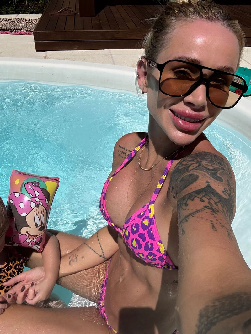BIQUÍNI ANITTA ANIMAL PRINT PINK / PURPLE