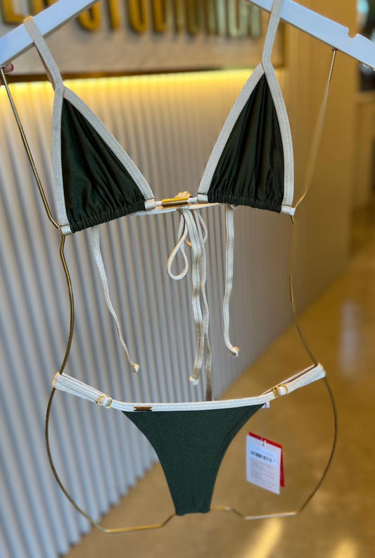 BIQUÍNI ANITTA GLOW VERDE MUSGO / DOURADO