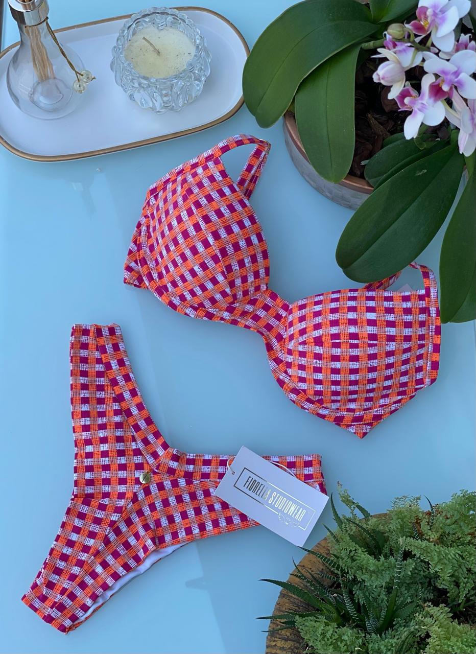 BIQUÍNI MARRY CHERRY XADREZ