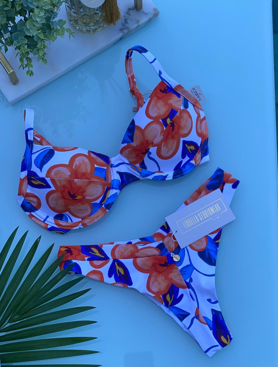 BIQUÍNI MARRY FLORAL BRANCO