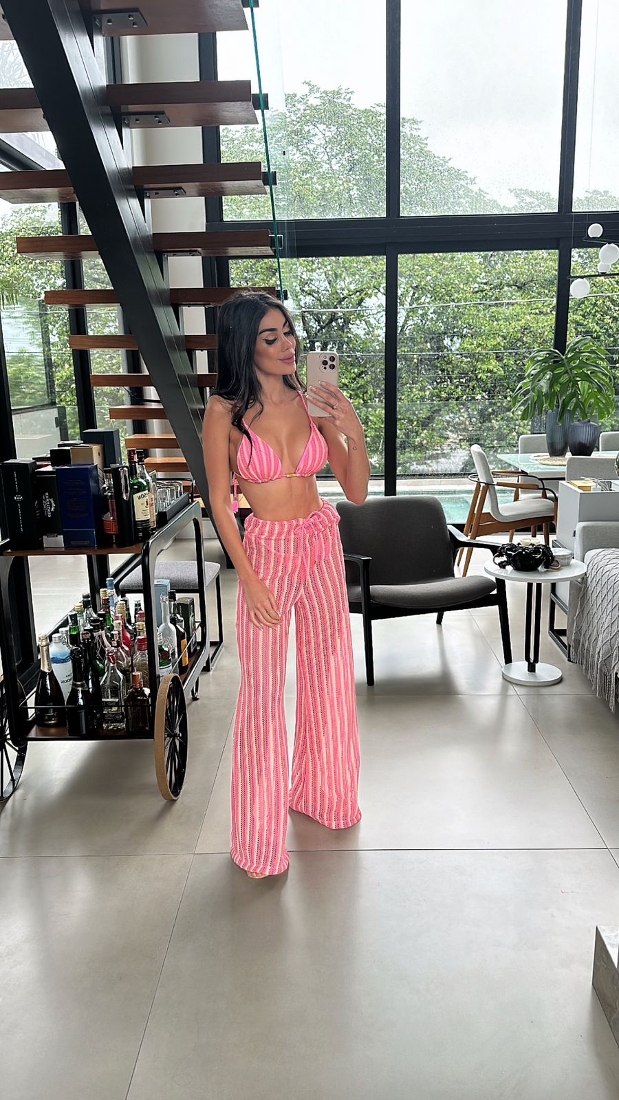 CALÇA TRICOT BALI TUTTI FRUTTI/NUDE