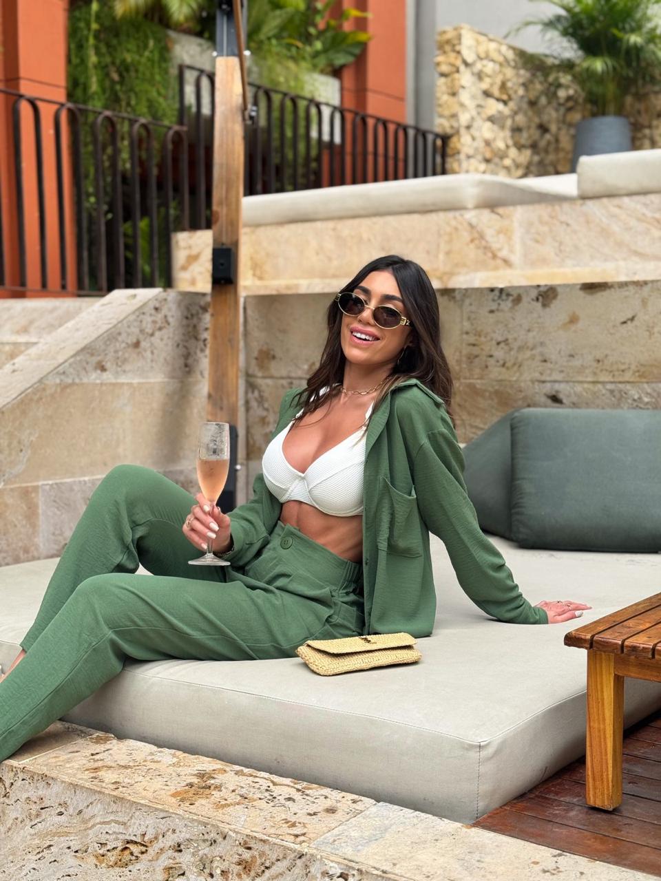 CAMISA FLORENZA VERDE OLIVA