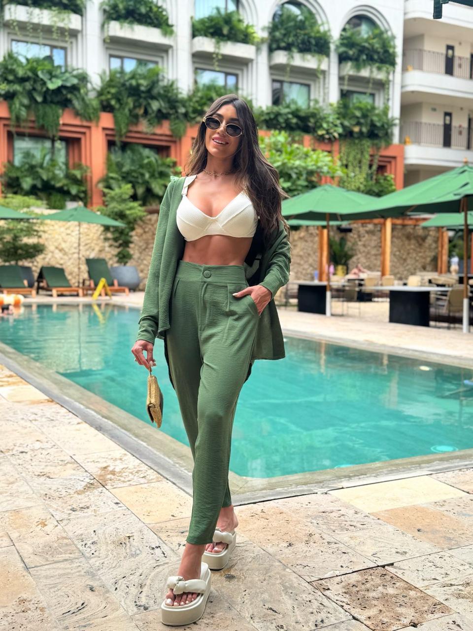 CAMISA FLORENZA VERDE OLIVA