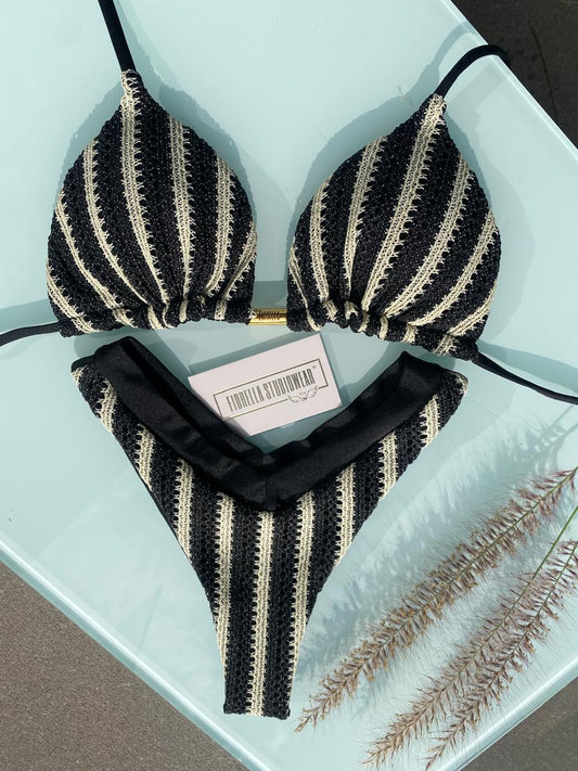 BIQUÍNI GENOVA TRICOT BALI PRETO/NUDE