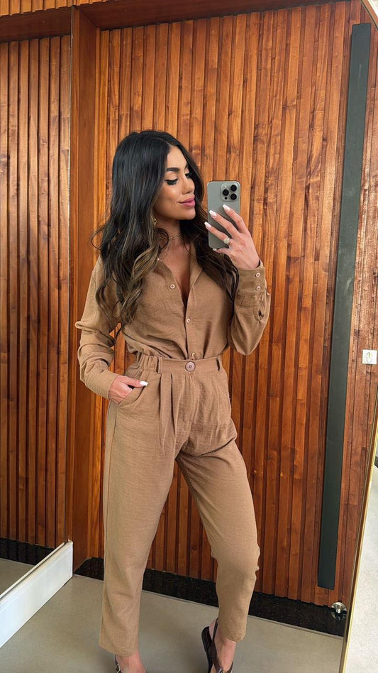 CAMISA ÉTEKA CARAMELO