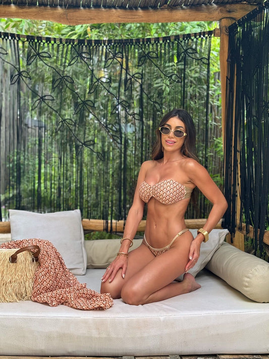 BIQUÍNI ETEKA TRICOT CARTAGENA DOURADO