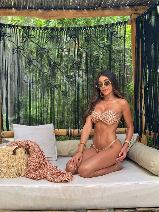 BIQUÍNI ETEKA TRICOT CARTAGENA DOURADO