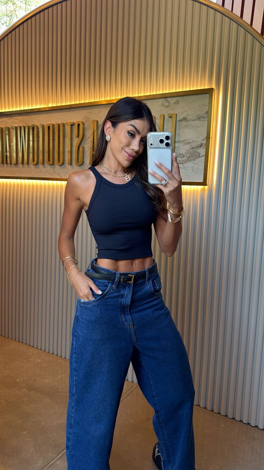 REGATA FIORELLA CROPPED CANELADA PRETA