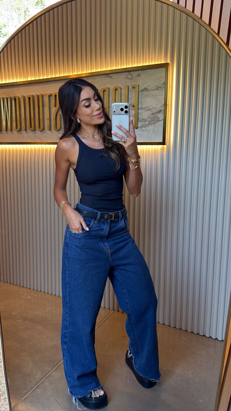 REGATA FIORELLA LONGA CANELADA PRETA