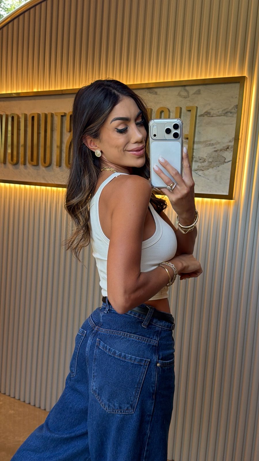 REGATA FIORELLA CROPPED CANELADA OFF WHITE