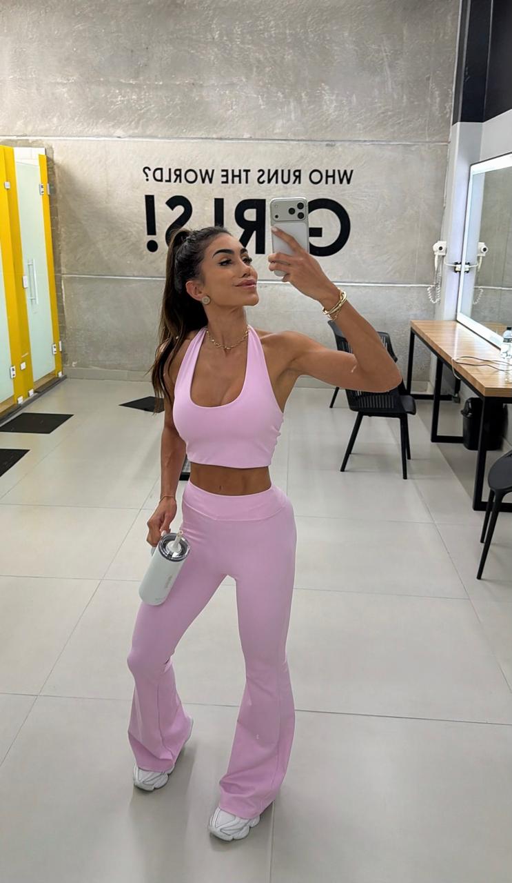 LEGGING MALU FLARE ROSA CANDY
