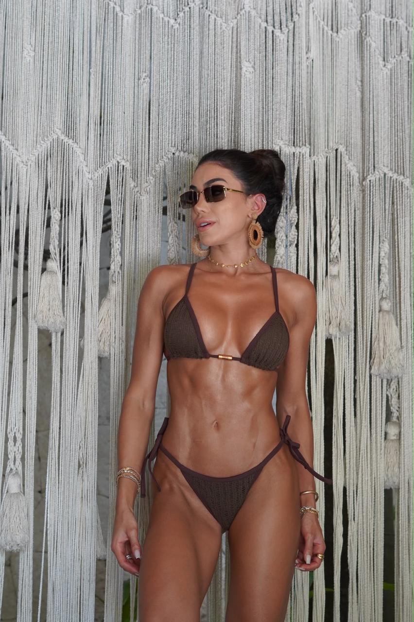 BIQUÍNI ZAYA CROCHÊ TULUM MARROM