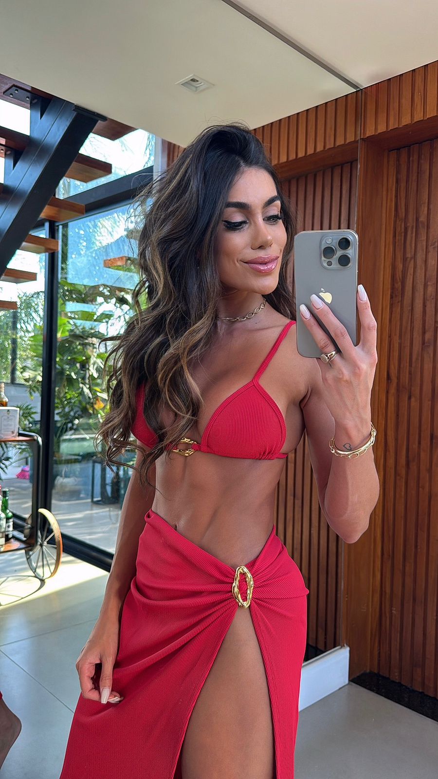 BIQUÍNI MAKANI CANELADO VERMELHO