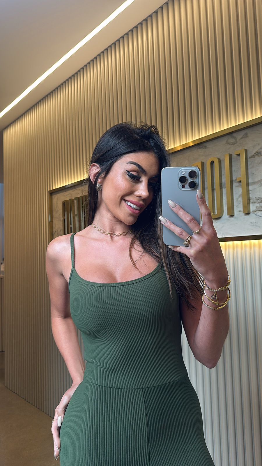 MACACÃO SERENA CANELADO VERDE OLIVA