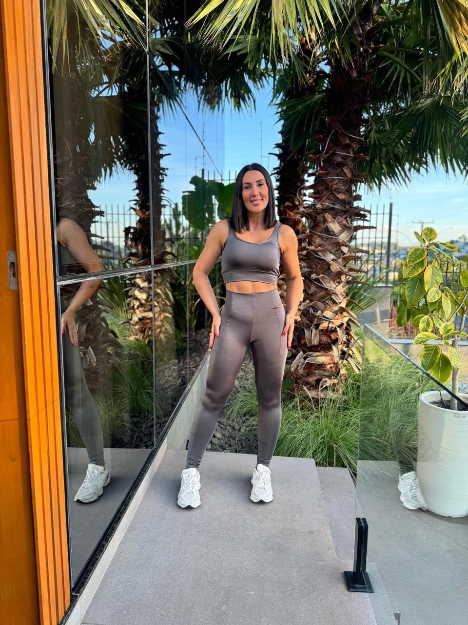 LEGGING VIRGÍNIA MONTARIA CIRRE CINZA