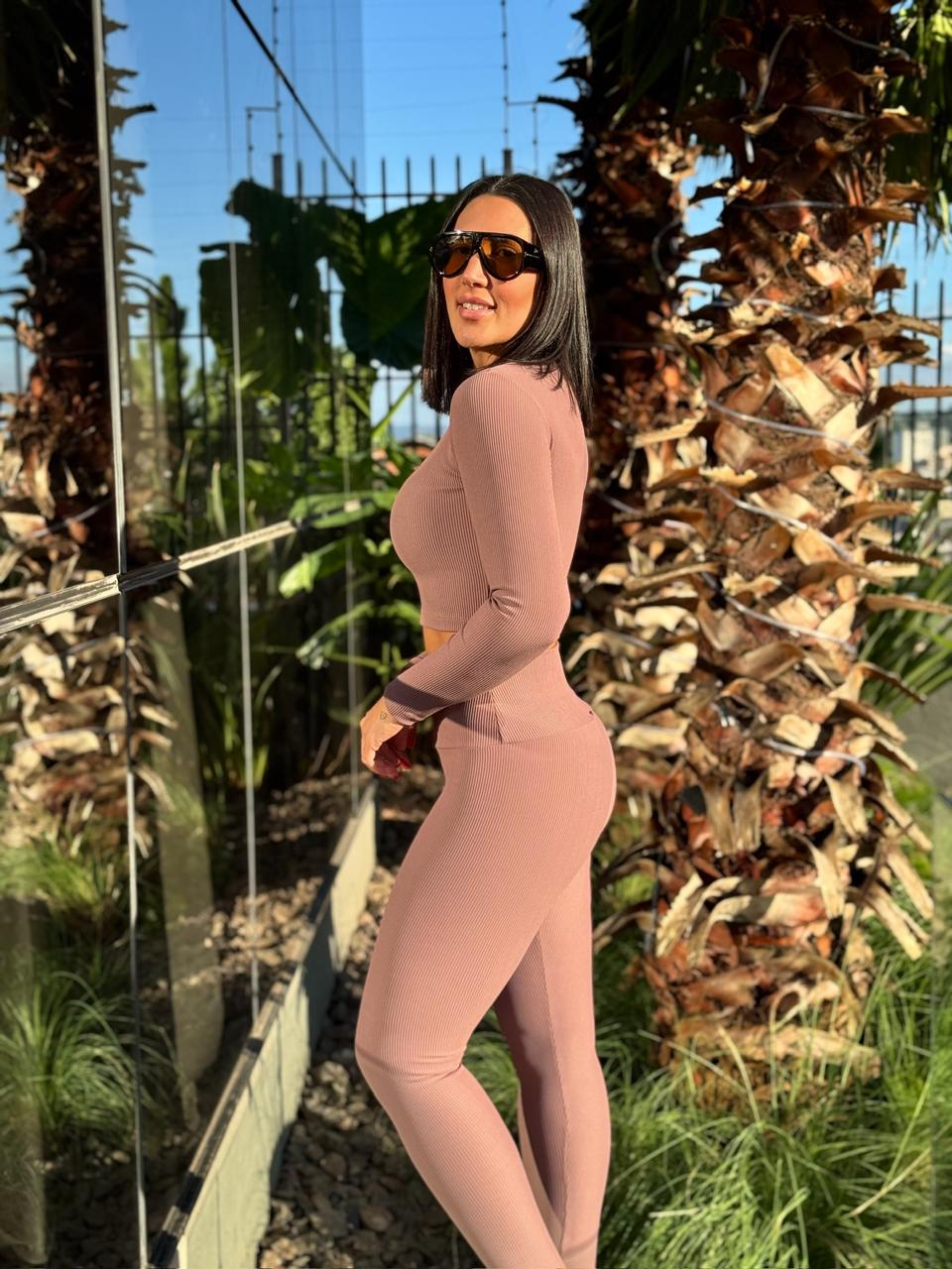 CROPPED FIORELLA CANELADO CACAU