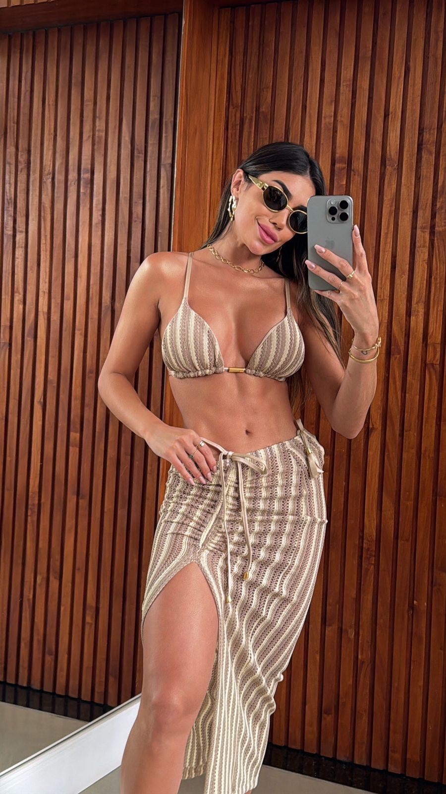 SAIA MIDI TRICOT BALI NUDE VANILLA